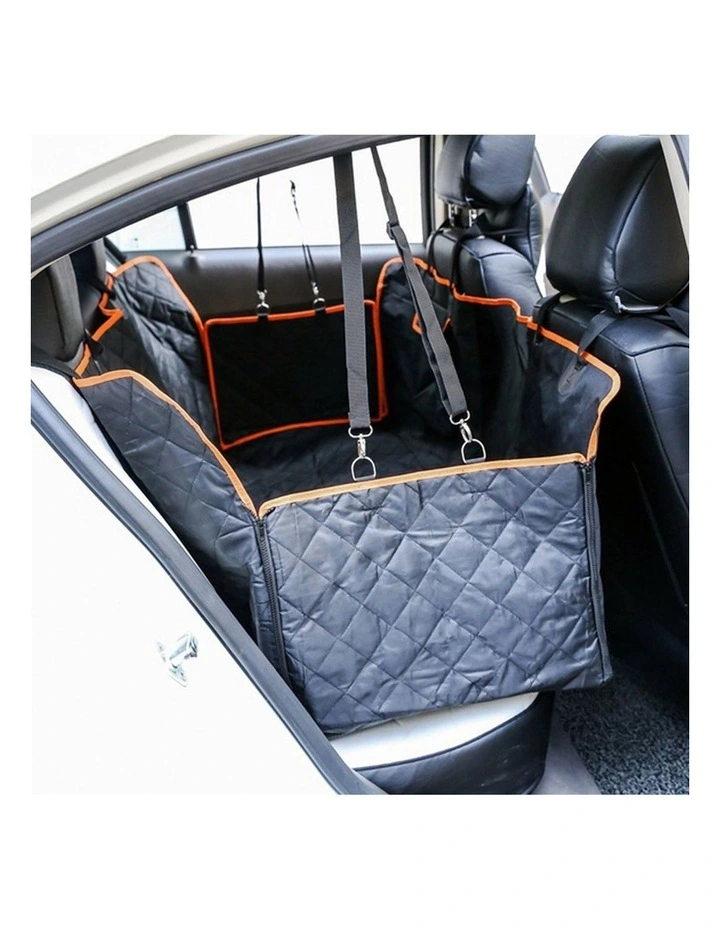 SOGA 2X Black Oxford Waterproof Dog Car Seat Hammock Cover image 2