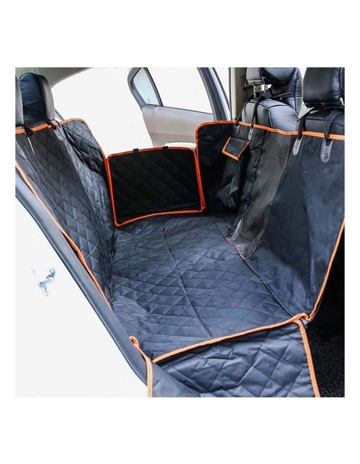 SOGA 2X Black Oxford Waterproof Dog Car Seat Hammock Cover image 3