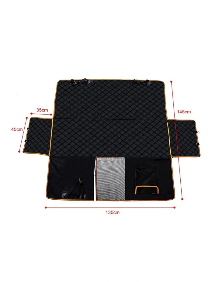 SOGA 2X Black Oxford Waterproof Dog Car Seat Hammock Cover image 5