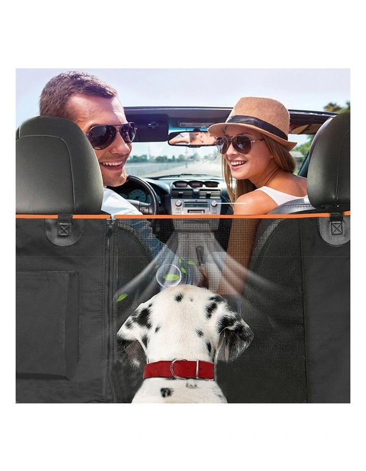 SOGA 2X Black Oxford Waterproof Dog Car Seat Hammock Cover image 6