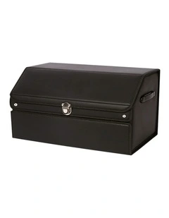 SOGA 60cm Foldable Car Boot Storage Organiser Black with Lock