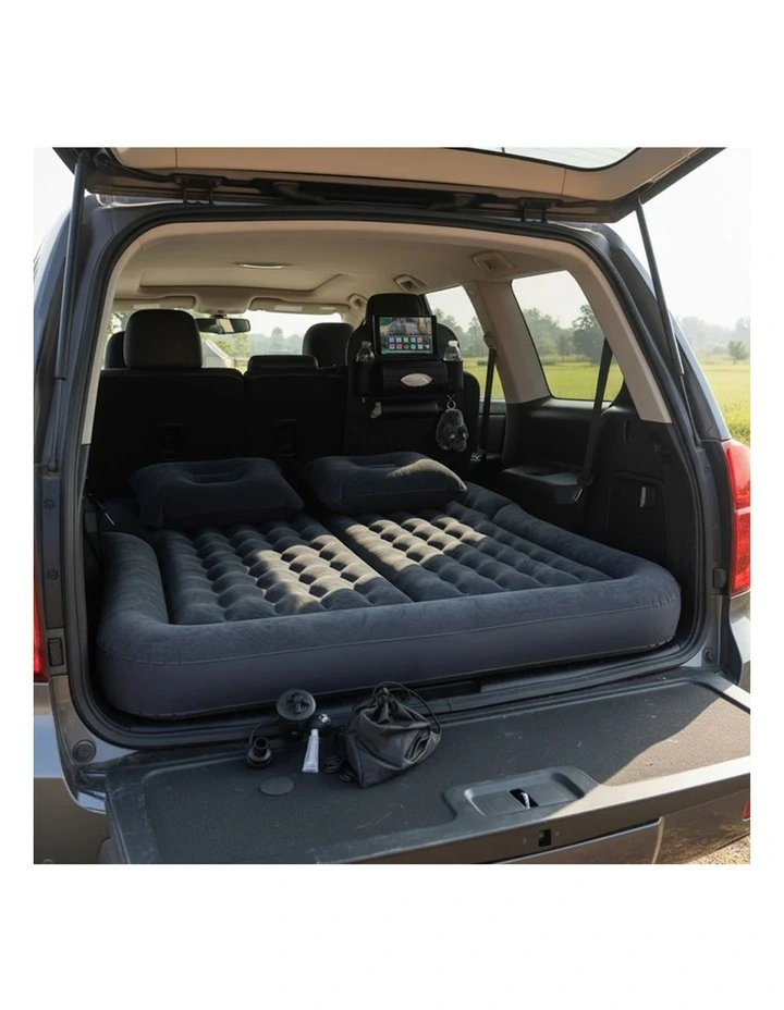 SOGA Car Bundle with Black Leather Back Seat Organizer & Inflatable Boot Mattress image 6