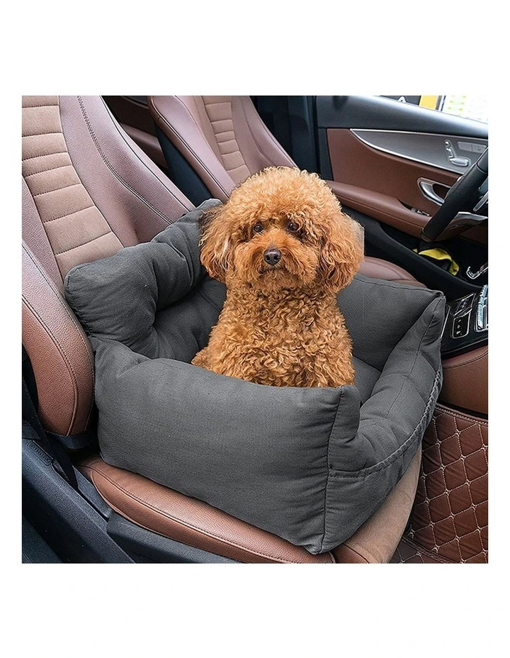 SOGA 2X Grey Padded Pet Car Seat Carrier Bed image 2