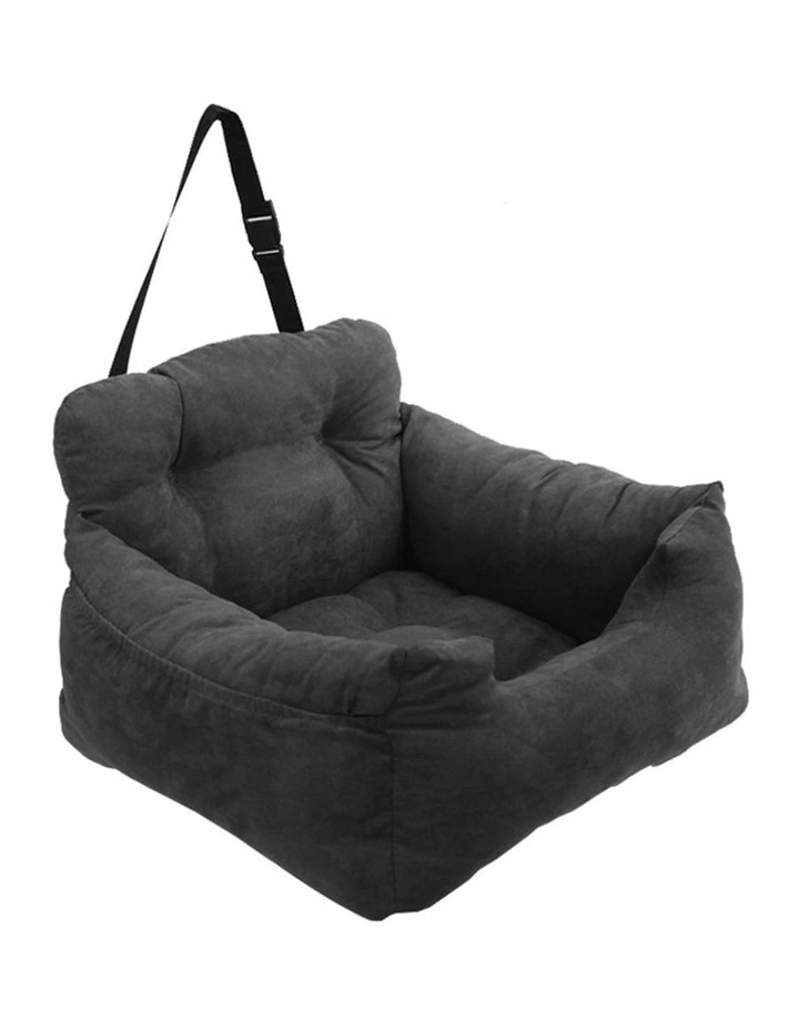 SOGA 2X Grey Padded Pet Car Seat Carrier Bed image 3