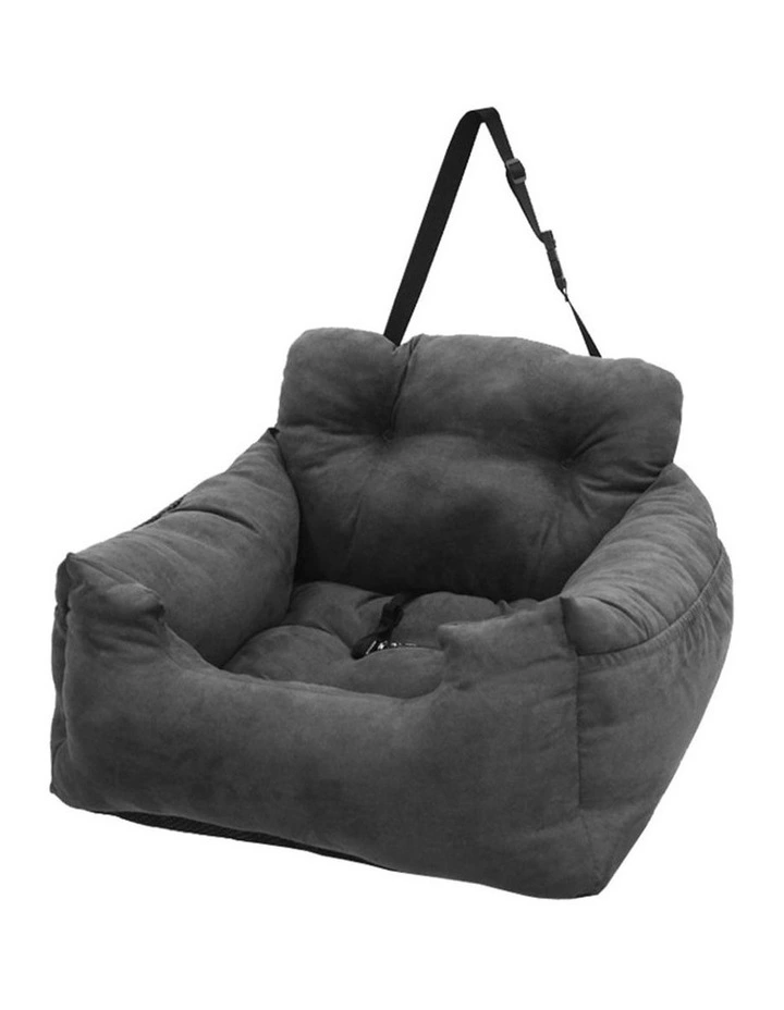 SOGA 2X Grey Padded Pet Car Seat Carrier Bed image 7