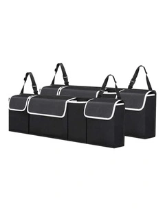 SOGA 90cm Black Car Boot Hanging Organiser 2 Pack
