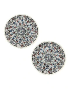 SOGA 2X 120cm Mandala Round Non-Slip Area Rug