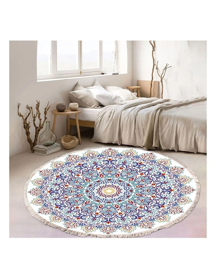 SOGA 120cm Mandala Round Non-Slip Area Rug image 2