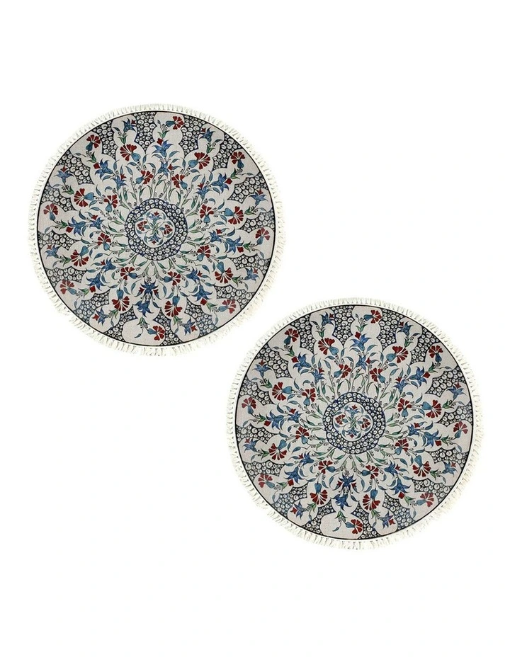SOGA 2X 120cm Mandala Non-Slip Area Rug image 1