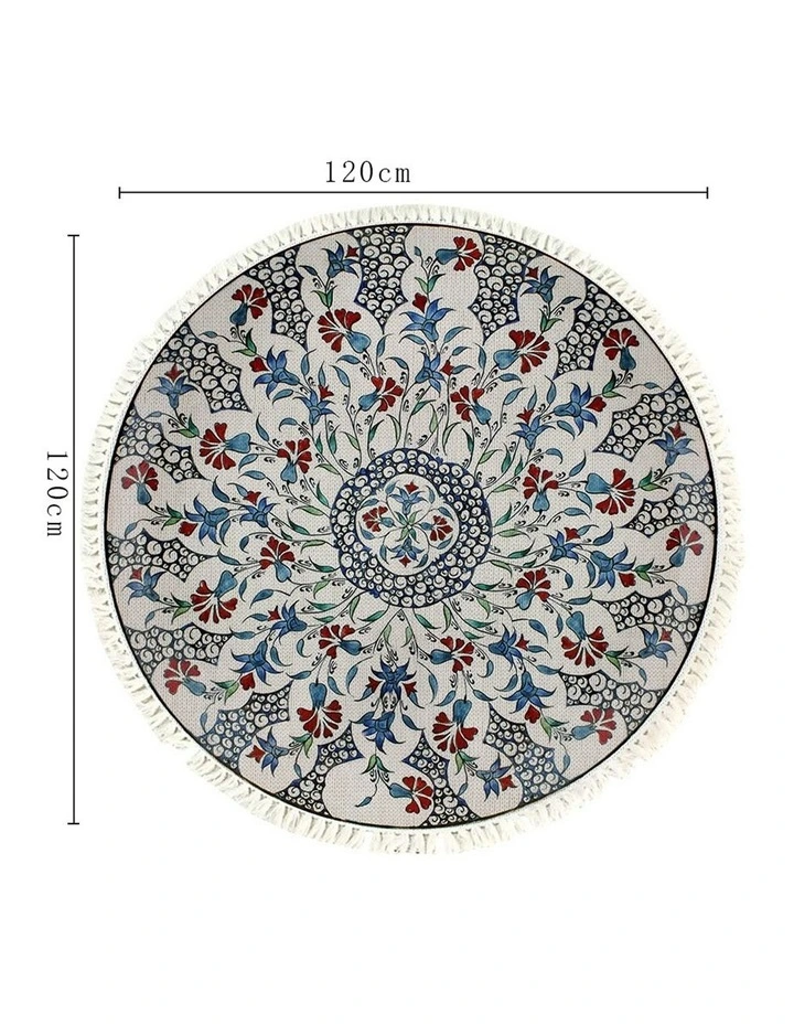 SOGA 2X 120cm Mandala Non-Slip Area Rug image 6