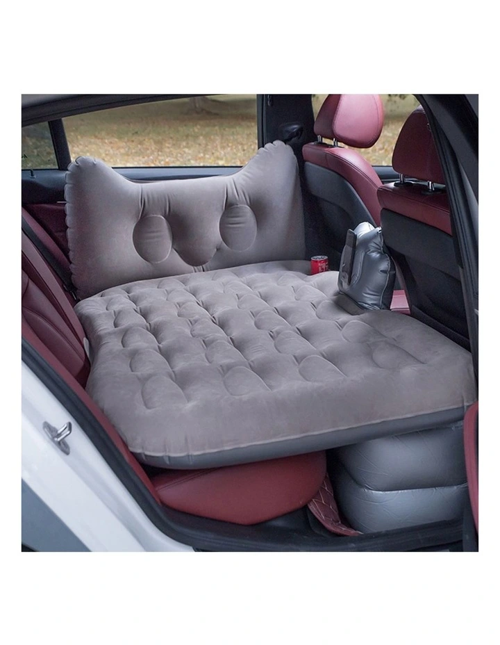 SOGA Inflatable Car Mattress Grey Honeycomb 2 Pack image 4