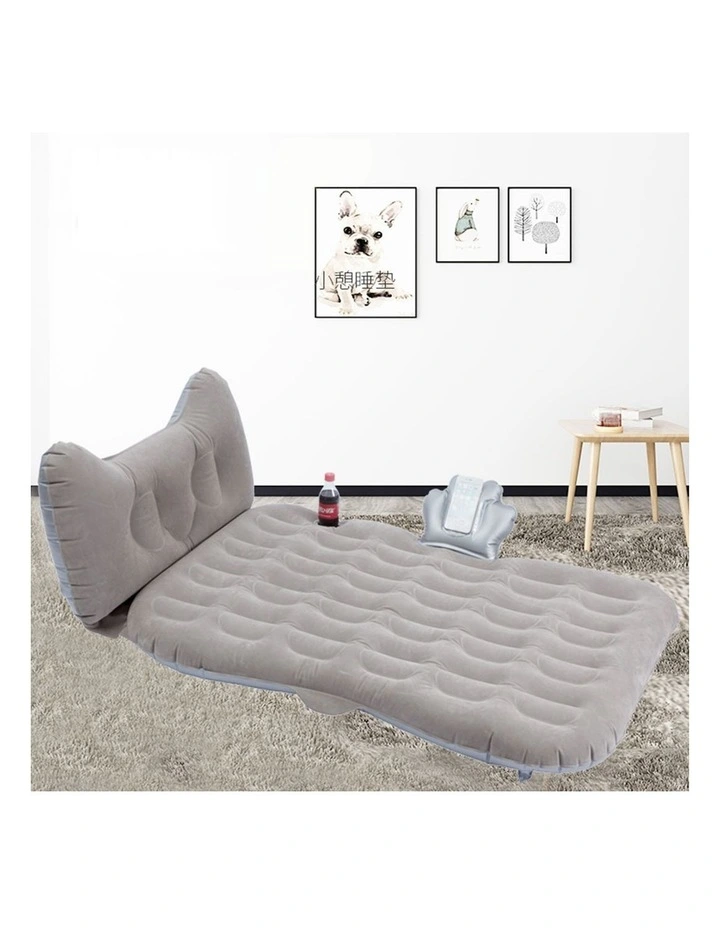SOGA Inflatable Car Mattress Grey Honeycomb 2 Pack image 5