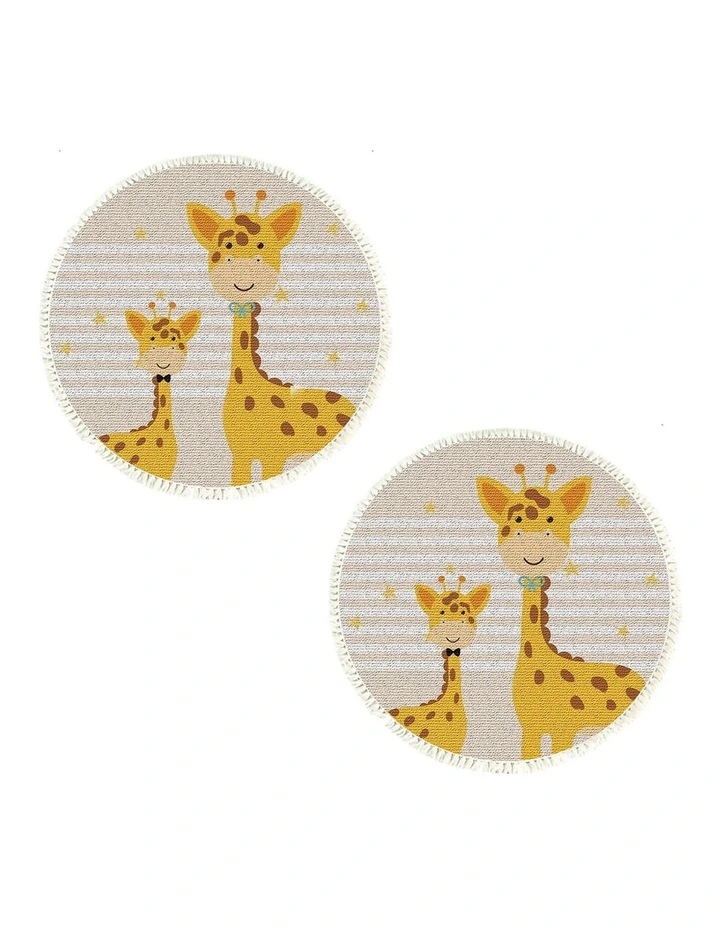 SOGA 2X 120cm Cartoon Animal Non-Slip Flannel Rug image 1