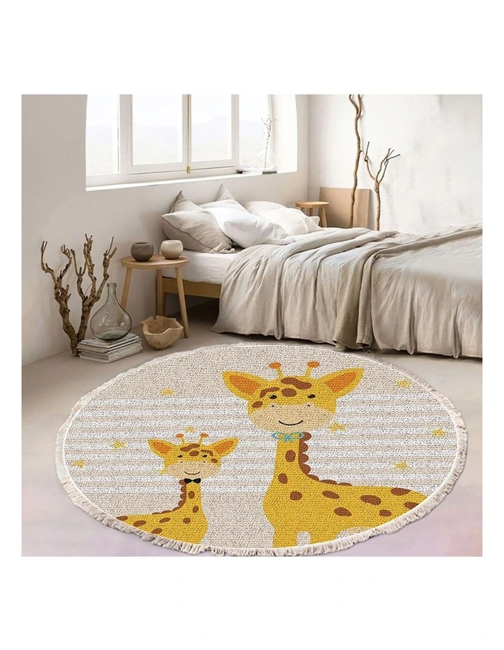 SOGA 2X 120cm Cartoon Animal Non-Slip Flannel Rug image 2