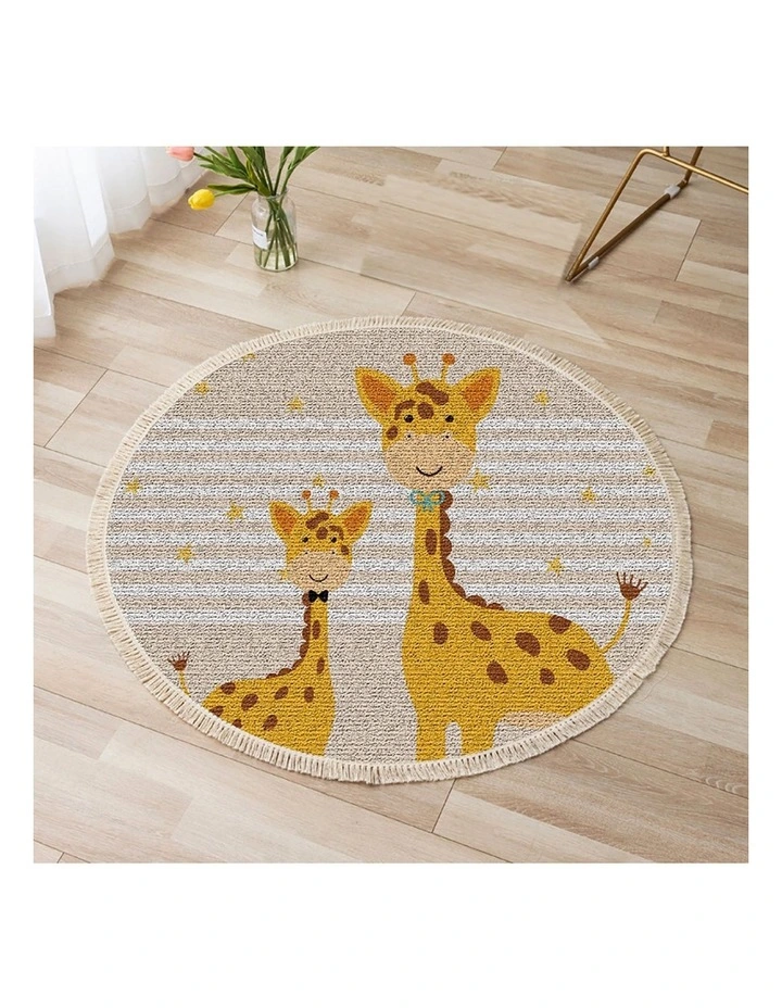 SOGA 2X 120cm Cartoon Animal Non-Slip Flannel Rug image 3