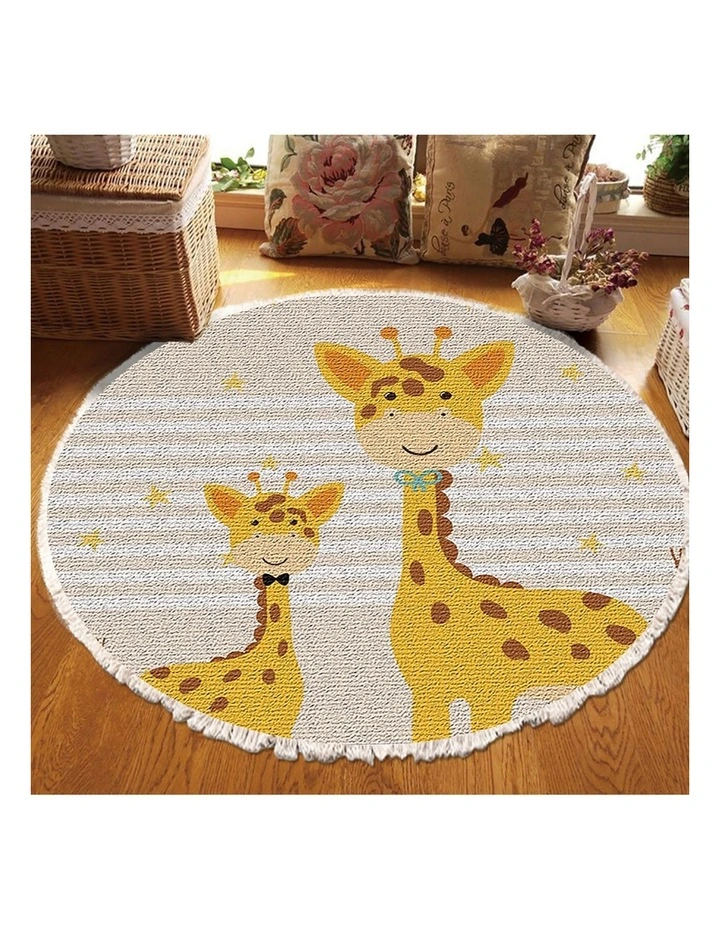 SOGA 2X 120cm Cartoon Animal Non-Slip Flannel Rug image 4