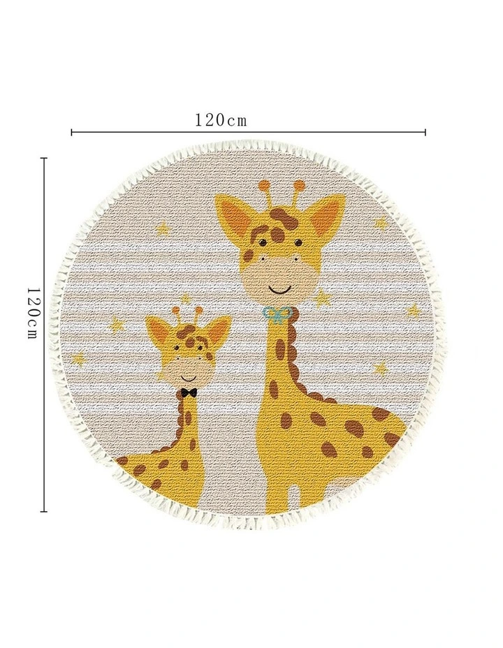 SOGA 2X 120cm Cartoon Animal Non-Slip Flannel Rug image 6