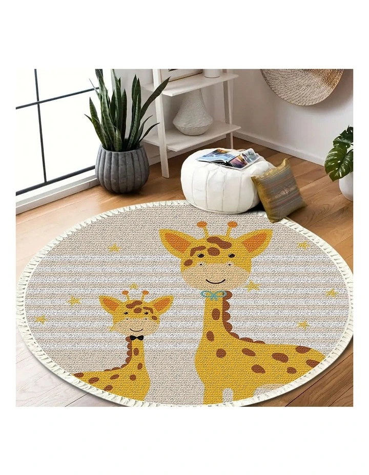 SOGA 2X 120cm Cartoon Animal Non-Slip Flannel Rug image 7