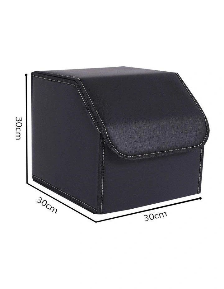 SOGA 2X Small Foldable Car Boot Storage Organisers Black image 6