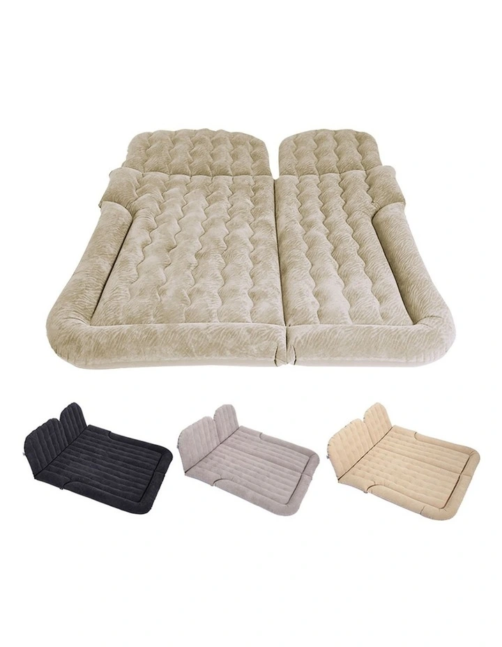 SOGA Inflatable Car Boot Mattress Beige image 5