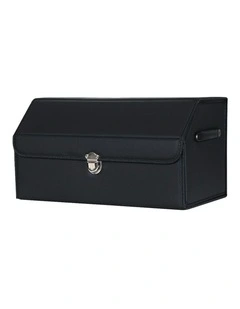 SOGA Medium Foldable Car Boot Storage Organiser Black with Lock