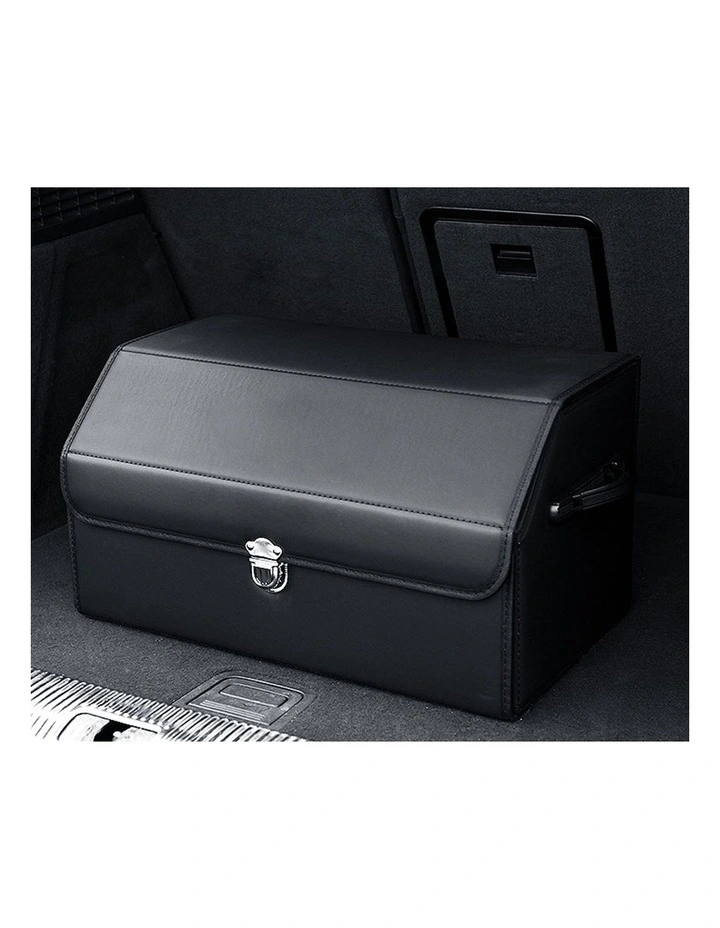 SOGA Medium Foldable Car Boot Storage Organiser Black with Lock image 4