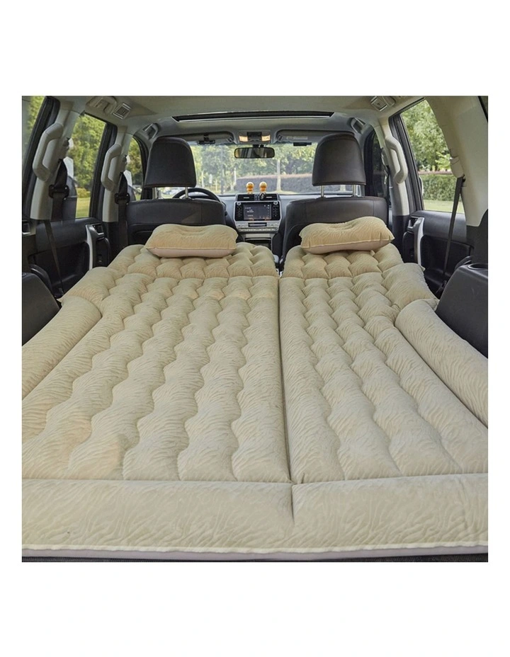 SOGA Inflatable Car Boot Mattress Beige 2 Pack image 2