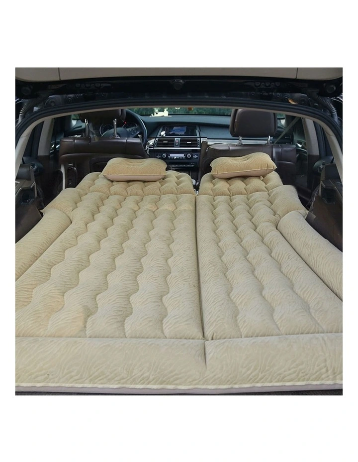 SOGA Inflatable Car Boot Mattress Beige 2 Pack image 3