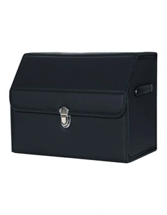 SOGA Small Foldable Car Boot Storage Organiser Black with Lock