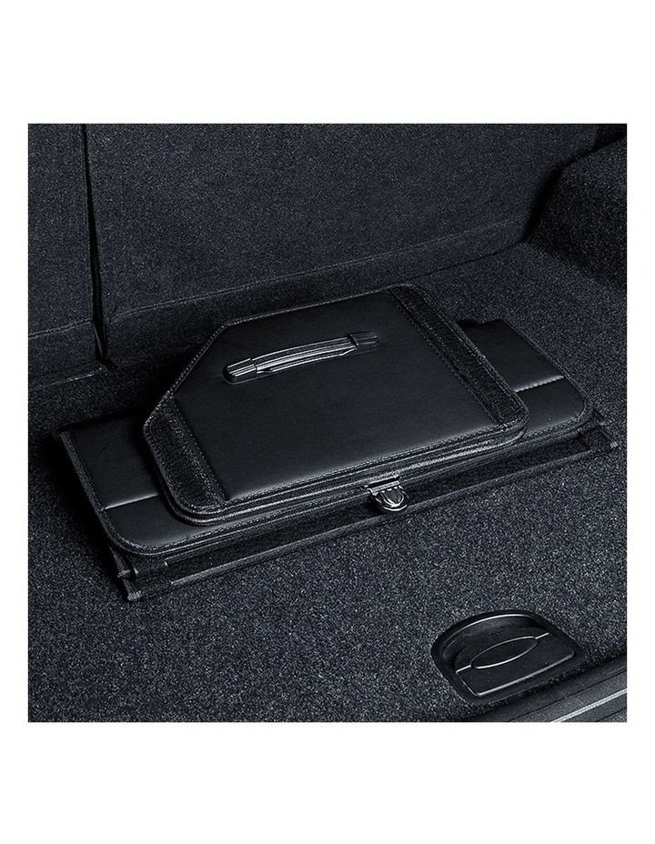 SOGA Small Foldable Car Boot Storage Organiser Black with Lock image 2
