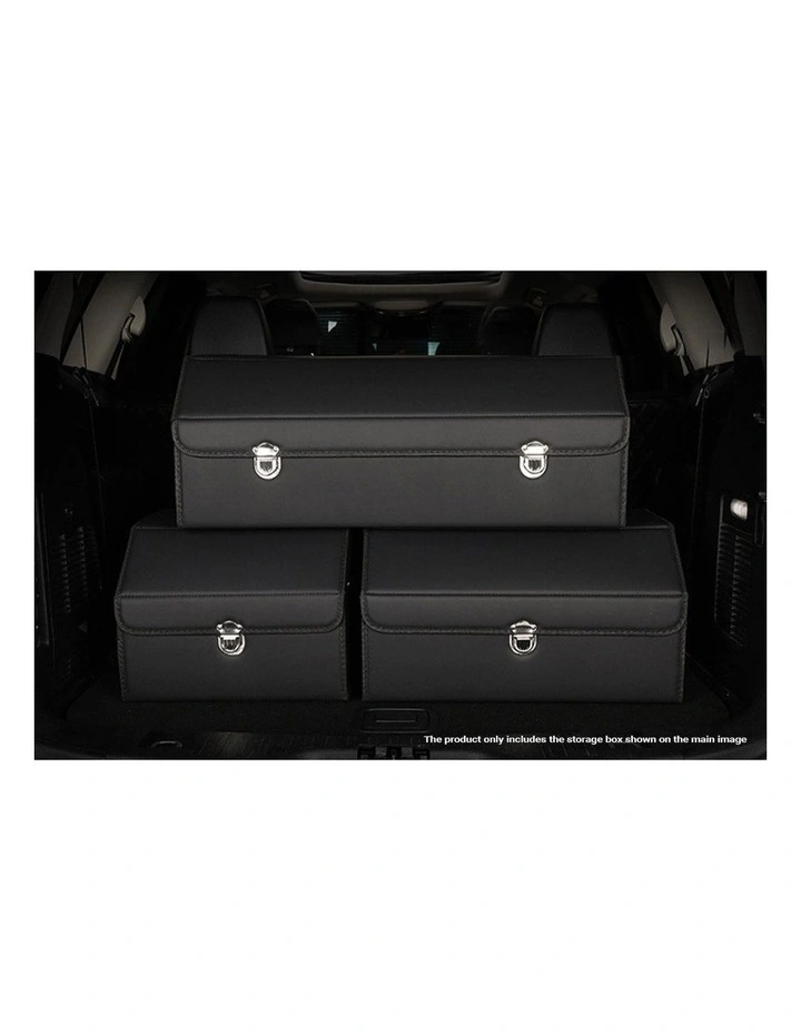 SOGA Small Foldable Car Boot Storage Organiser Black with Lock image 6