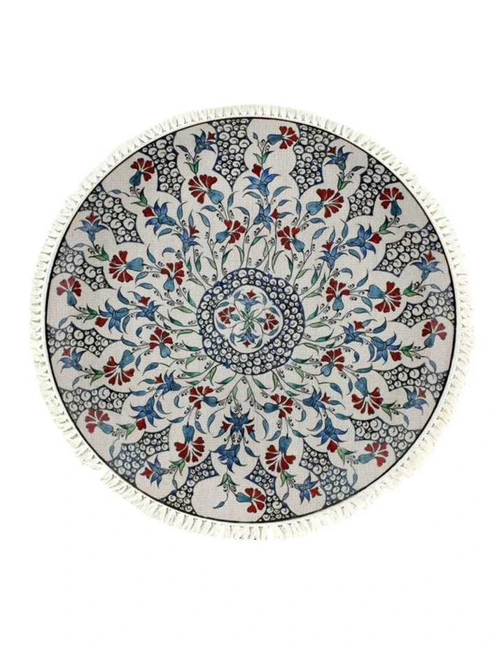 SOGA 120cm Mandala Round Non-Slip Area Rug image 1