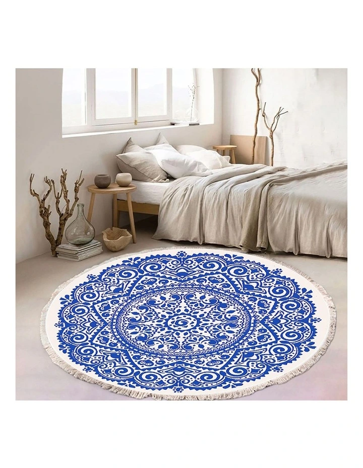 SOGA 2X 120cm Indian Mandala Round Area Rug image 2