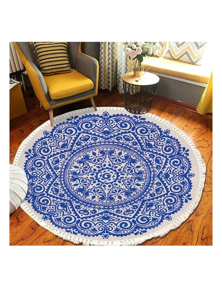 SOGA 2X 120cm Indian Mandala Round Area Rug image 5