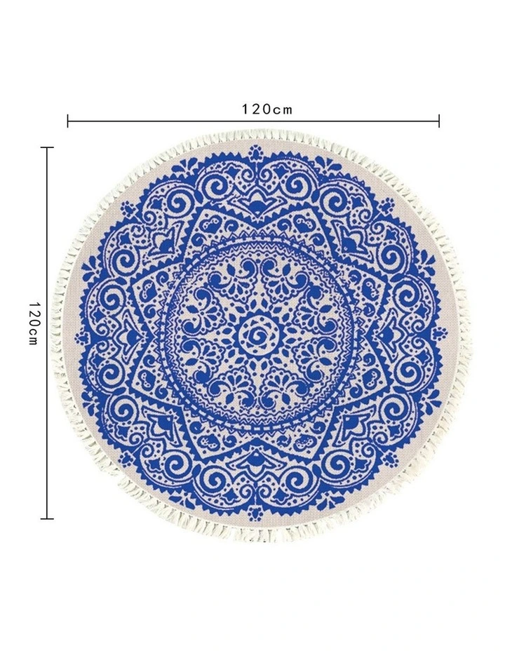 SOGA 2X 120cm Indian Mandala Round Area Rug image 6