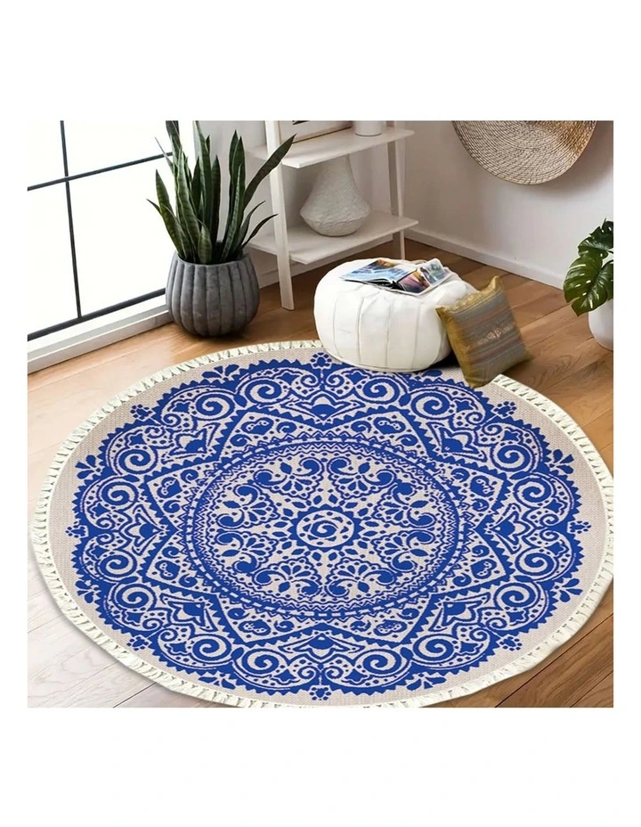 SOGA 2X 120cm Indian Mandala Round Area Rug image 7