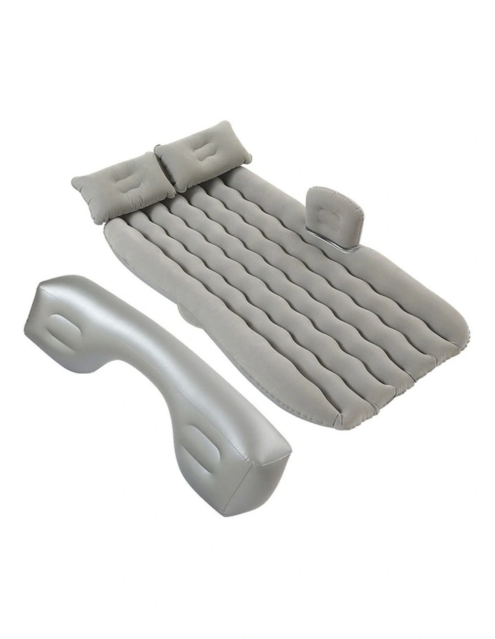 SOGA Inflatable Car Mattress Grey Ripple 2 Pack image 6