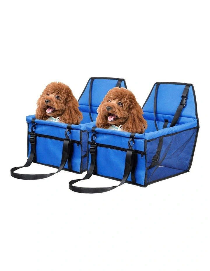 SOGA 2X Waterproof Pet Booster Car Seat with Mesh Carrier image 1