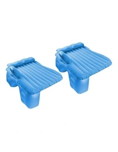 SOGA Inflatable Car Mattress Blue Stripe 2 Pack