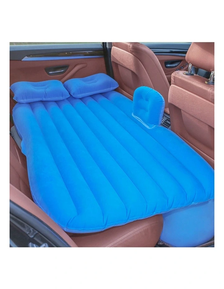 SOGA Inflatable Car Mattress Blue Stripe 2 Pack image 2