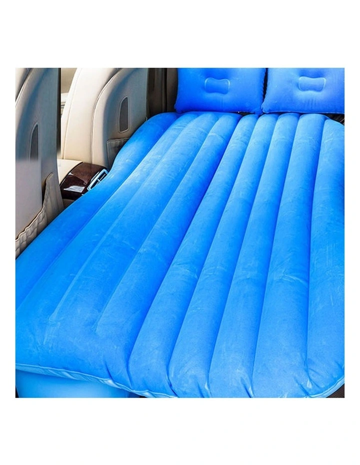 SOGA Inflatable Car Mattress Blue Stripe 2 Pack image 3