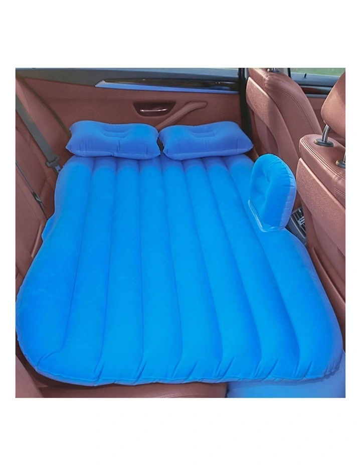 SOGA Inflatable Car Mattress Blue Stripe 2 Pack image 4