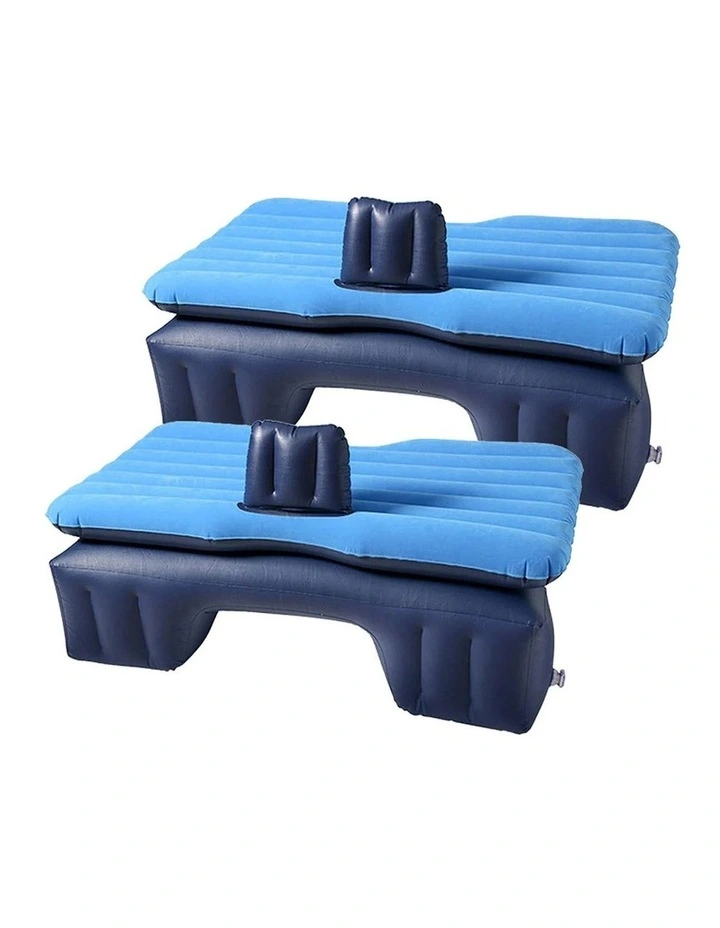 SOGA Inflatable Car Mattress Blue 2 Pack image 1