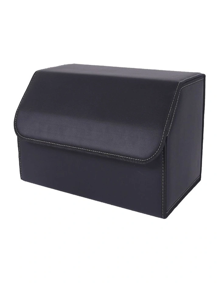 SOGA Medium Foldable Car Boot Storage Organiser Black image 1