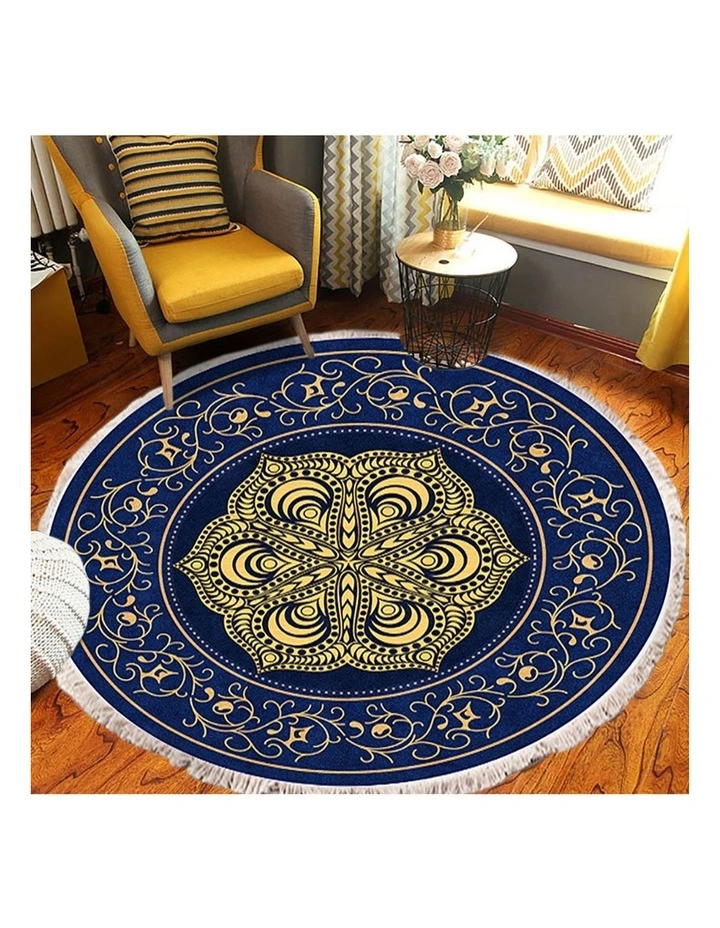 SOGA 2X 90cm Turquoise & Grey Abstract Non-Slip Area Rug image 5