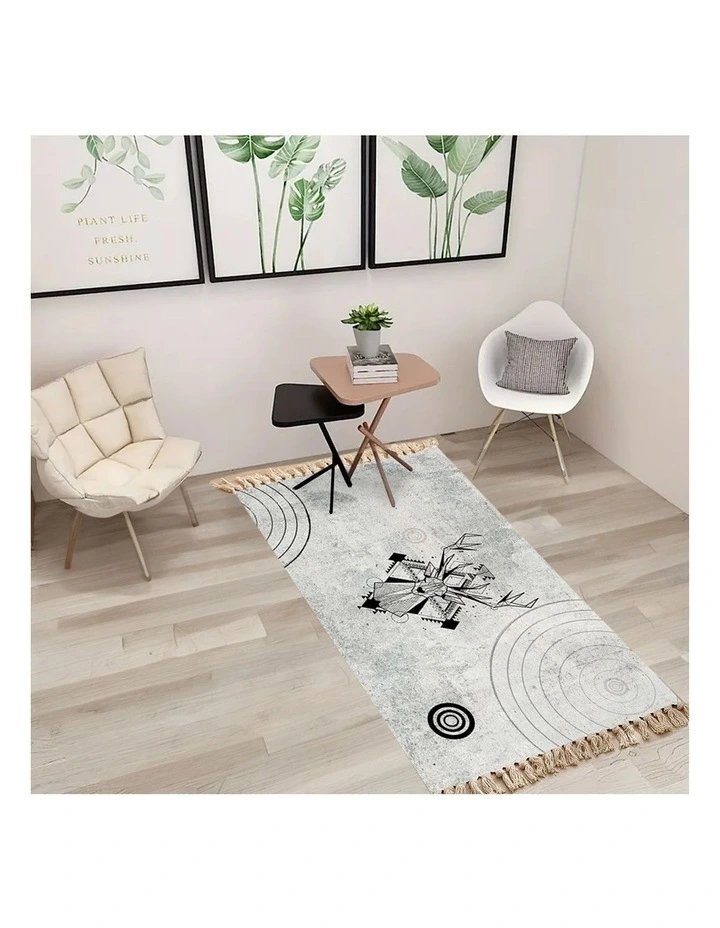 SOGA 2X 90cm Woven Minimalist Area Rug image 6
