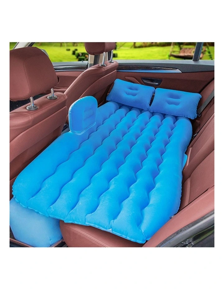 SOGA Inflatable Car Mattress Blue Ripple 2 Pack image 3