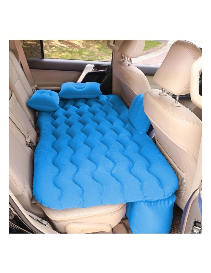 SOGA Inflatable Car Mattress Blue Ripple 2 Pack image 4