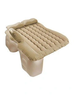 SOGA Inflatable Car Mattress Beige Ripple