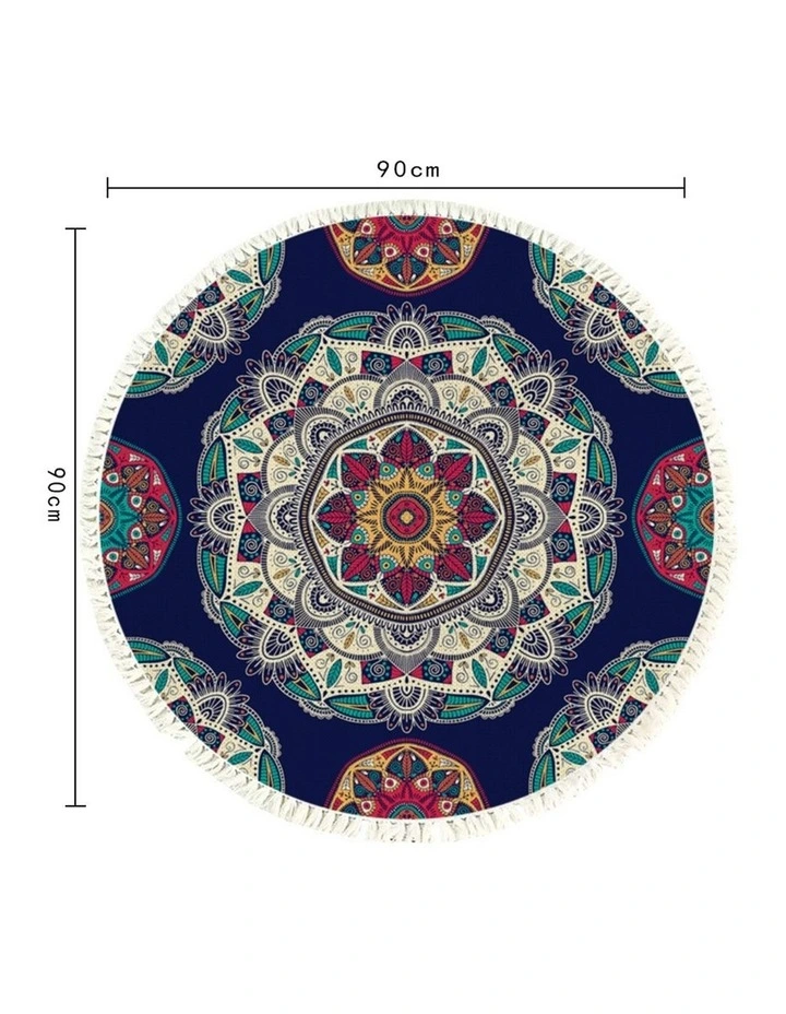 SOGA 90cm Bohemian Geometric Round Non-Slip Area Rug image 6